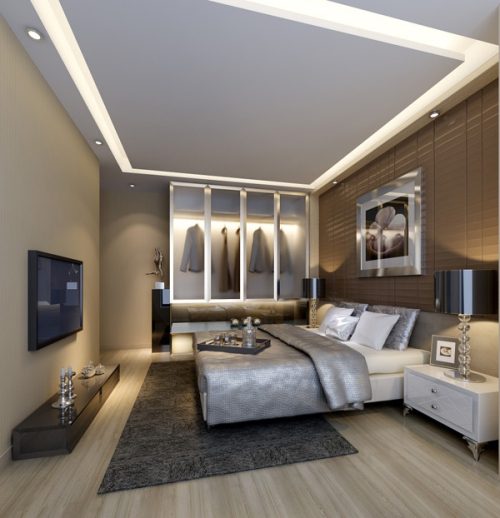 Luxury bedroom 3D model