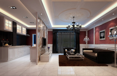 Elegant living room 3d model