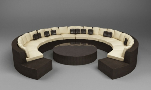 Vaulted circular sofa 3D model