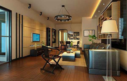 European fashion living room decorative renderings