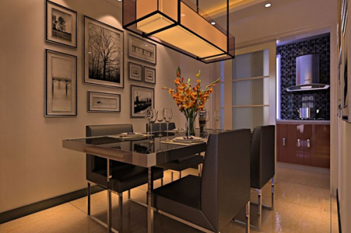 Fashion model 3d small family restaurant