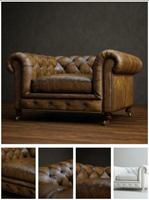 Boutique upscale leather sofas 3D model