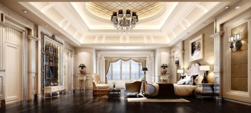 Super luxury home large bedroom 3D model