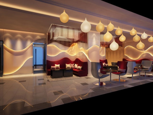 Fashion creative decoration artistic cafe 3d model