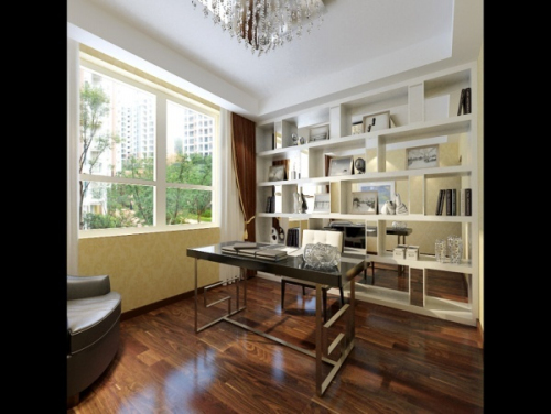 Fresh and simple modern study 3d model