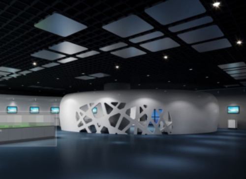 3d model white hollow art galleries