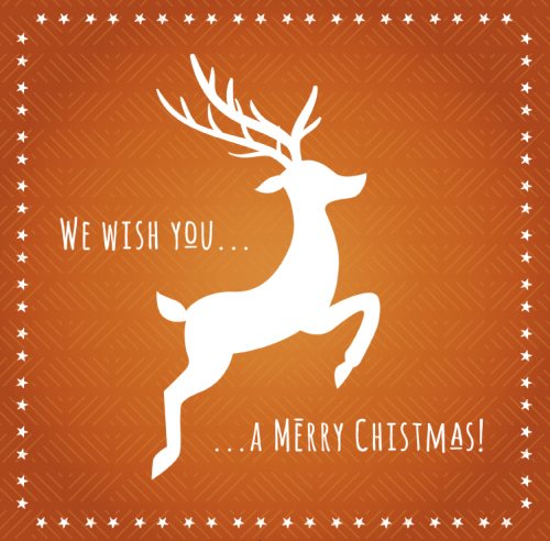 White Christmas elk vector material