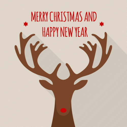 Christmas reindeer background vector material