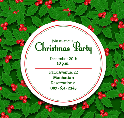 Beautifully mistletoe background vector material