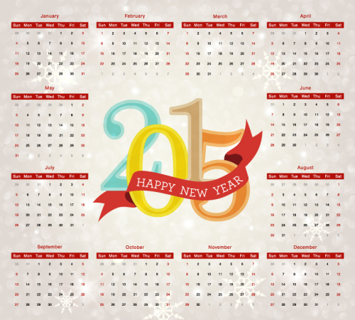 Ram 2015 calendar vector material