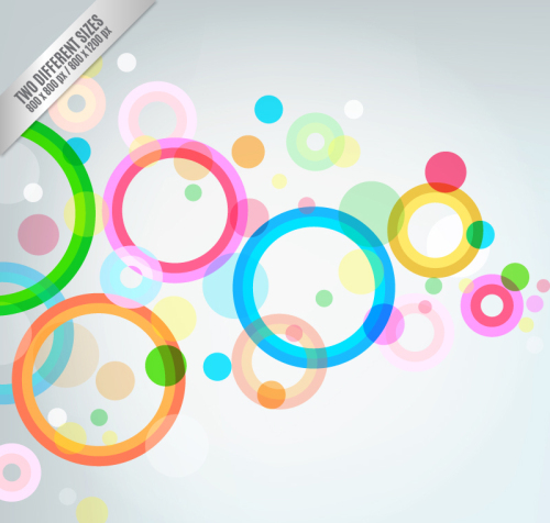 Colorful circle background vector material