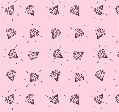 Diamond seamless hand-painted background vector material