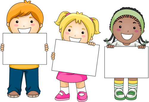 3 For a blank cardboard child vector material