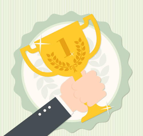 Trophy of arms vector material