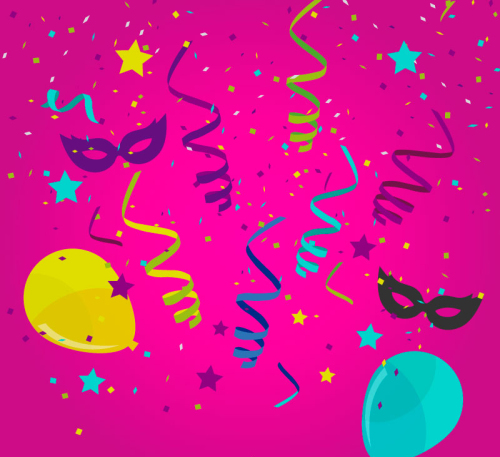 Color holiday background vector mask material