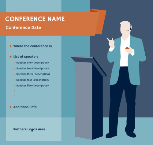 Creative Meeting poster presentations figures vector material