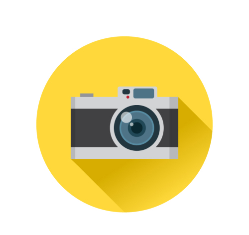 Exquisite camera icon vector material