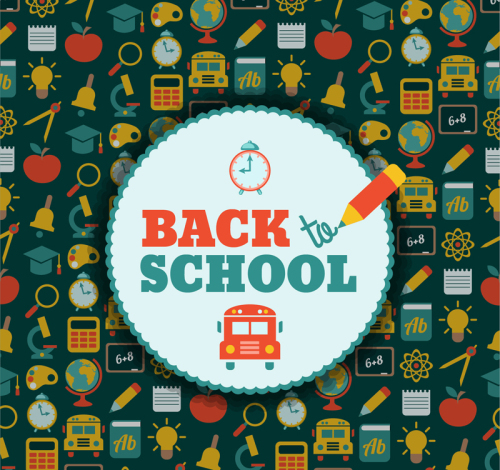 Color homecoming posters vector material