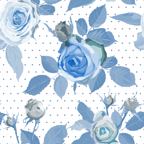 Blue Rose seamless background vector material