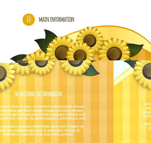 Yellow sunflower background vector material