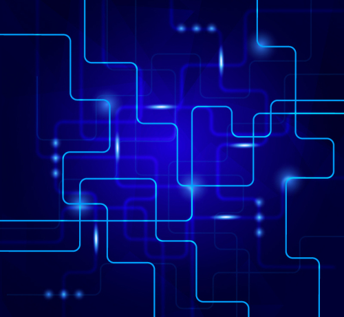 Shiny blue curve background vector