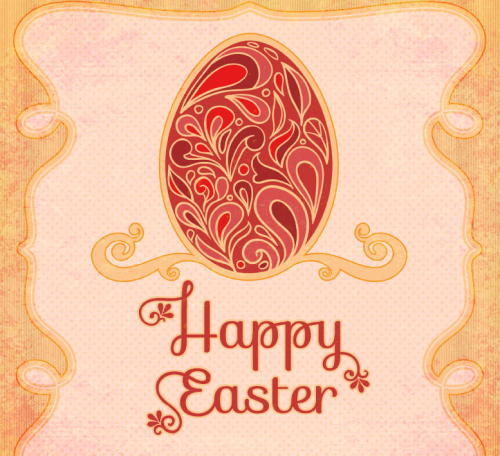 Retro patterns vector material Egg Greeting