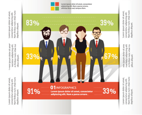 Cartoon character drawing design vector material Business Information