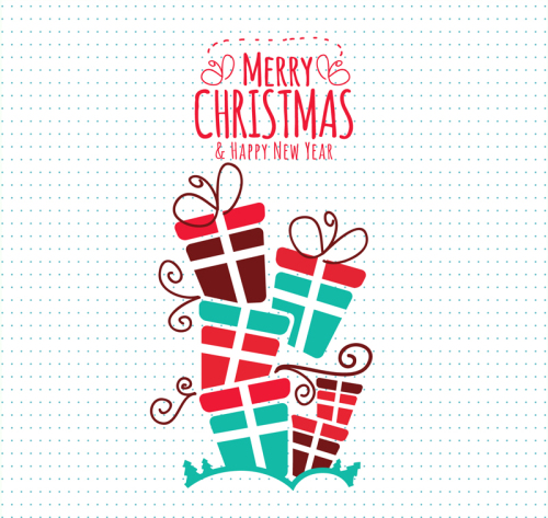 Christmas gift vector material piled