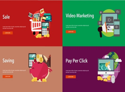 webpage banners sets design vector